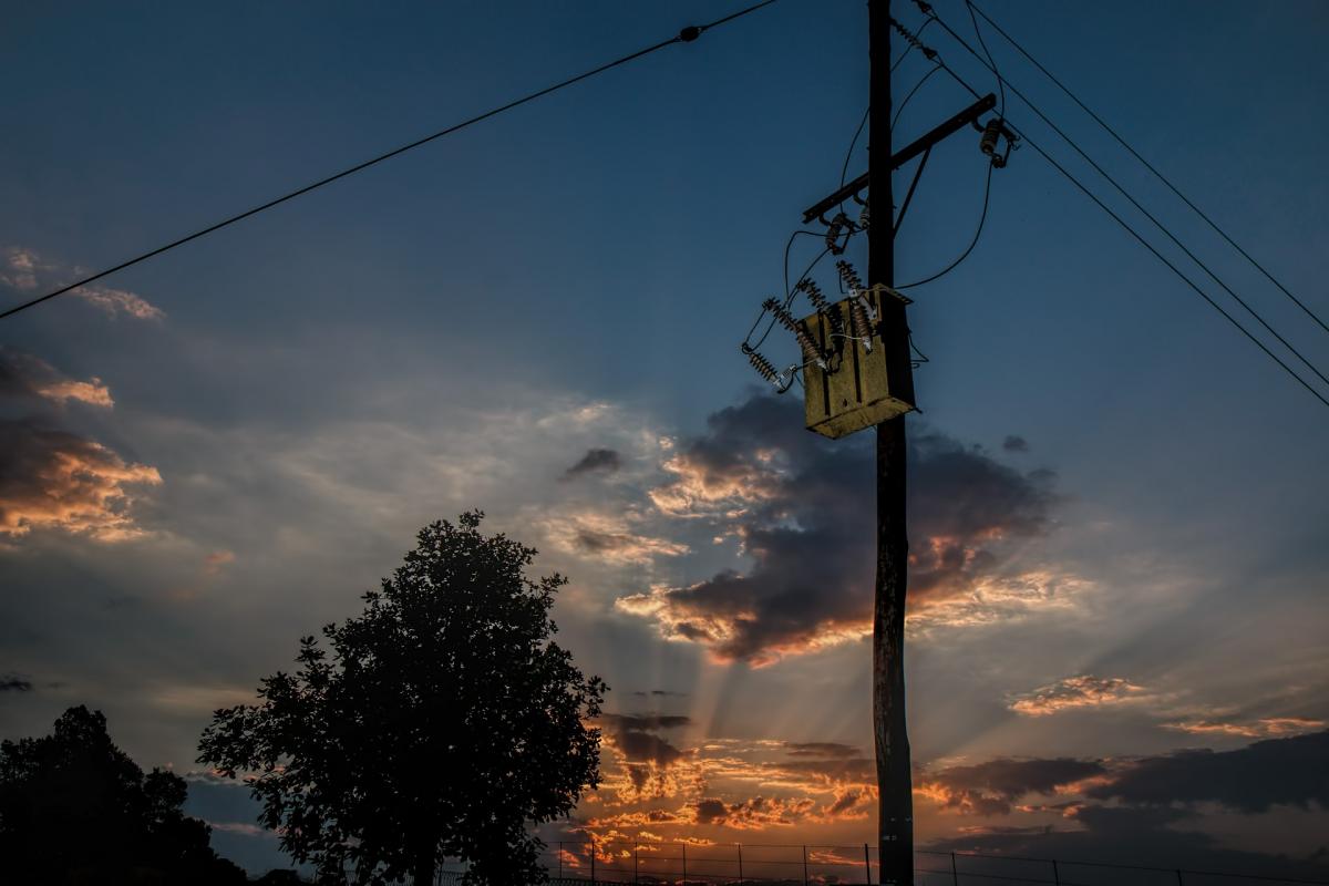 Powerlines at sunset